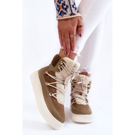 PL4 Damen Schneestiefel La.Fi 280072KH-QN Braun-Grün 1