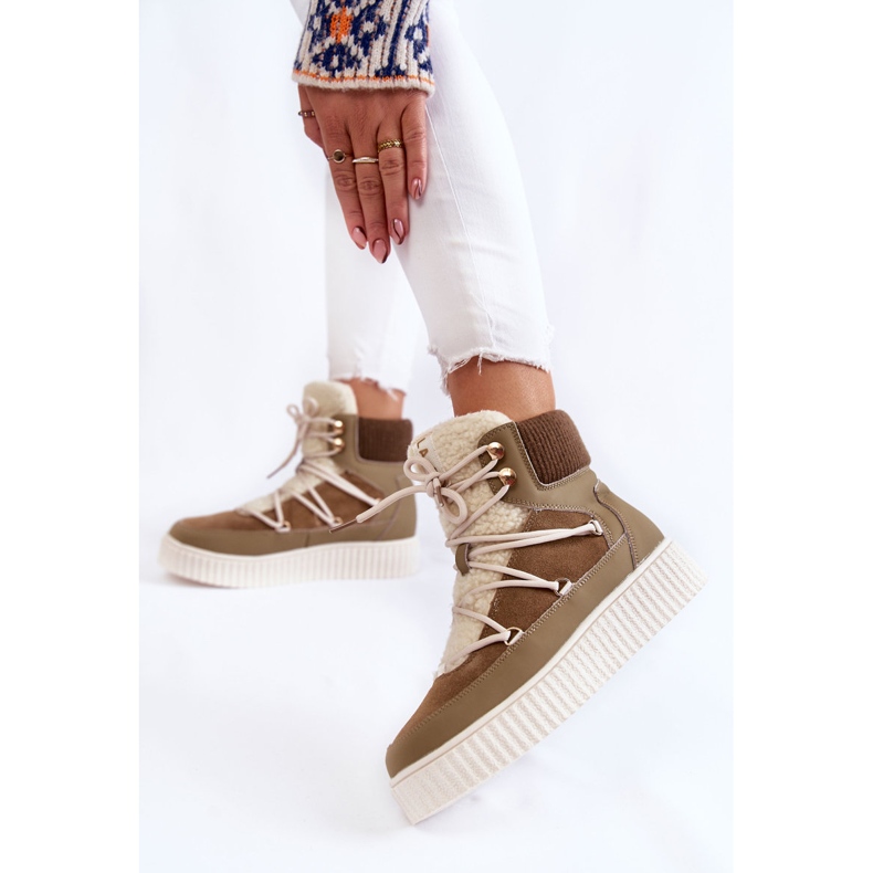 PL4 Damen Schneestiefel La.Fi 280072KH-QN Braun-Grün 2