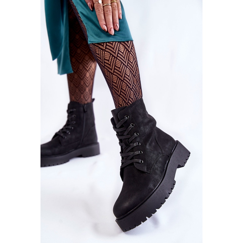 Sergio Leone Damen-Plateaustiefel Schwarz Randi 2