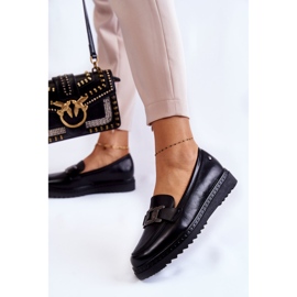 Vinceza Lederhalbschuhe auf der schwarzen Abisso-Plattform 2