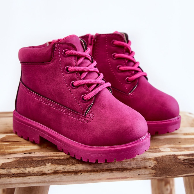 Trapperstiefel für Kinder mit Reißverschlüssen Fuchsia Dexter rosa 1