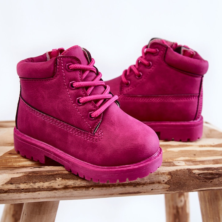 Trapperstiefel für Kinder mit Reißverschlüssen Fuchsia Dexter rosa 2