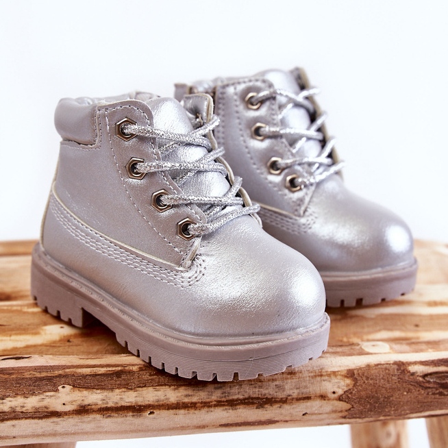 Trapperstiefel für Kinder mit Reißverschluss Silver Dexter silber- 1