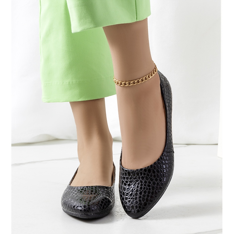 Inna Ballerinas in Aquamarinschwarz 1