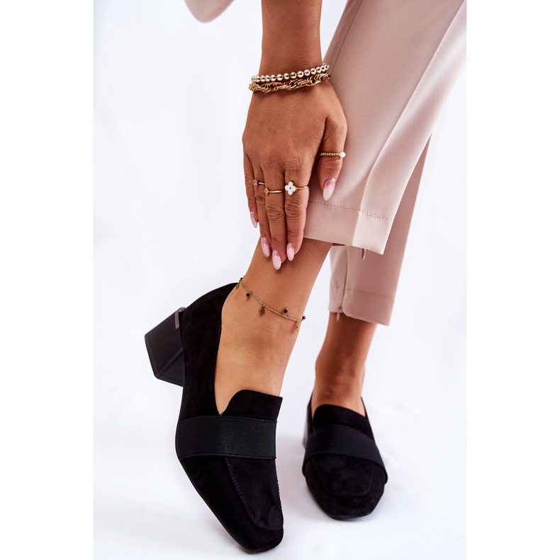 Modische Wildlederpumps La.Fi 230033B-SU Schwarz 1