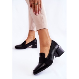 Modischer Lederpumps La.Fi 230033B-PU Schwarz 2