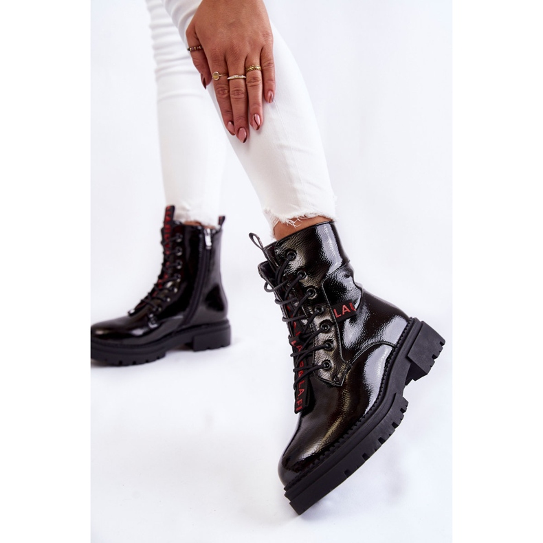 Lackierte warme Stiefel La.Fi 250054B-LA Schwarz 2