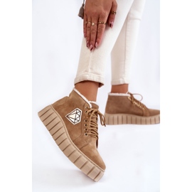 Lewski Shoes Wildleder Sportschuhe Gebunden Lewski Schuhe 3252 / N Beige 2