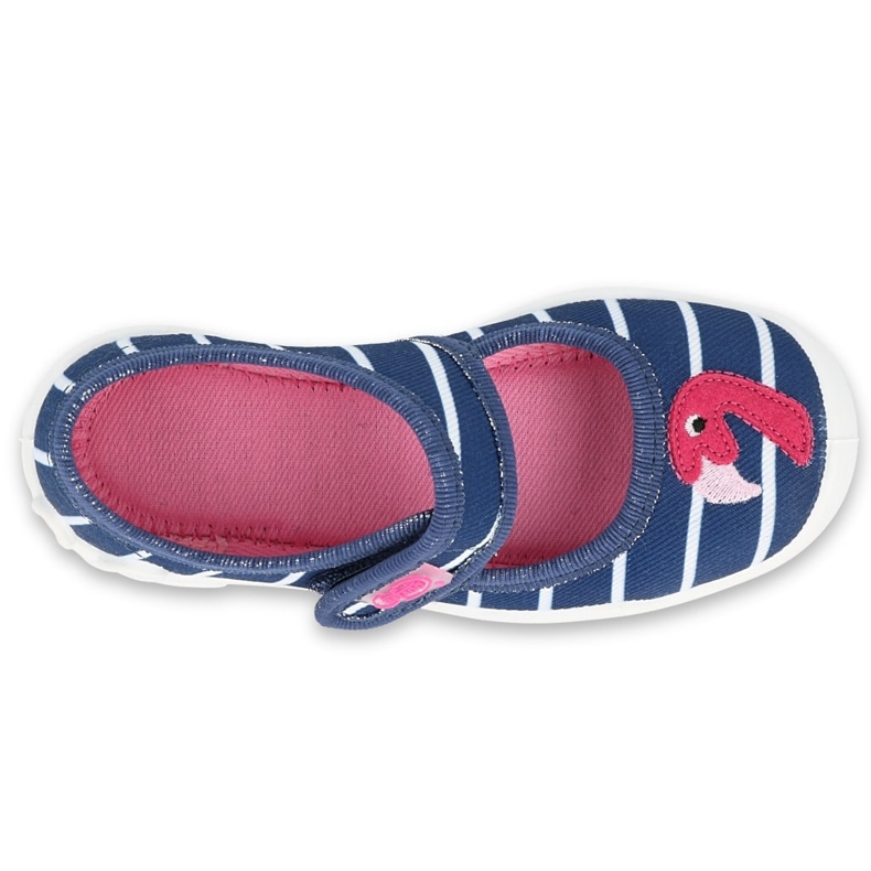 Befado Kinderschuhe 123X067 navy blau rosa 2