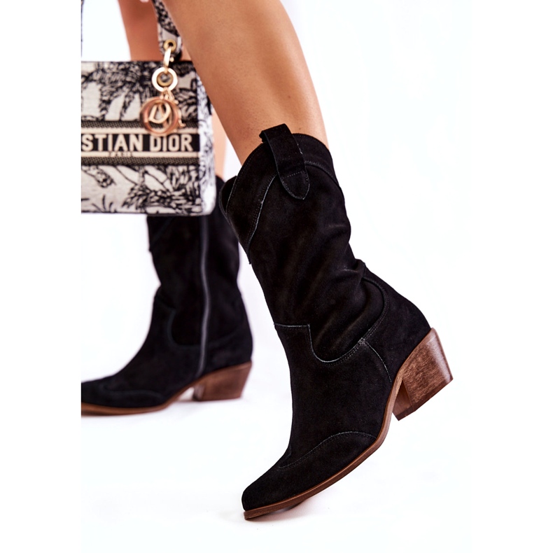 Lewski Shoes Wildlederstiefel Cowboystiefel Lewski Schuhe 3198 Schwarz 2