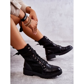 PG1 Damenstiefel mit Socke gebunden Schwarz Livaro 3