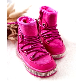 FR1 Kinder-Schneestiefel mit Zirkonia Wellma Fuchsia rosa 2
