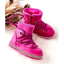 FR1 Kinder-Schneestiefel mit Zirkonia Wellma Fuchsia rosa 4