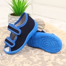 Hausschuhe, Haus Sandalen Nazo Jr. TEX4C blau 2