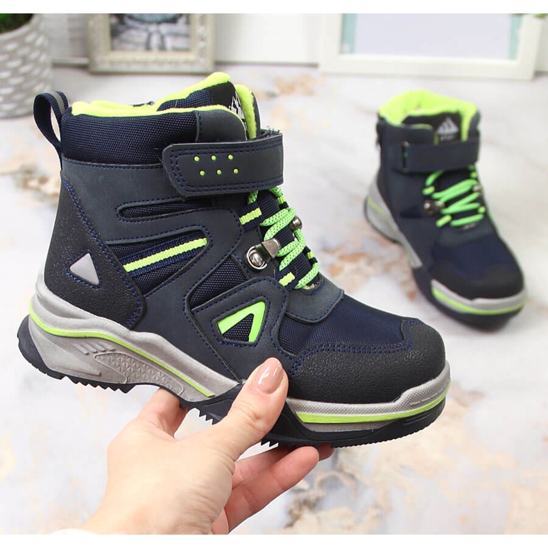 Mit Schafwolle isolierte Jungenschuhe Marineblau News schwarz navy blau grün 1