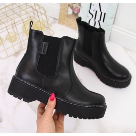 Big Star II274101 isolierte Chelsea-Stiefel, schwarz 1