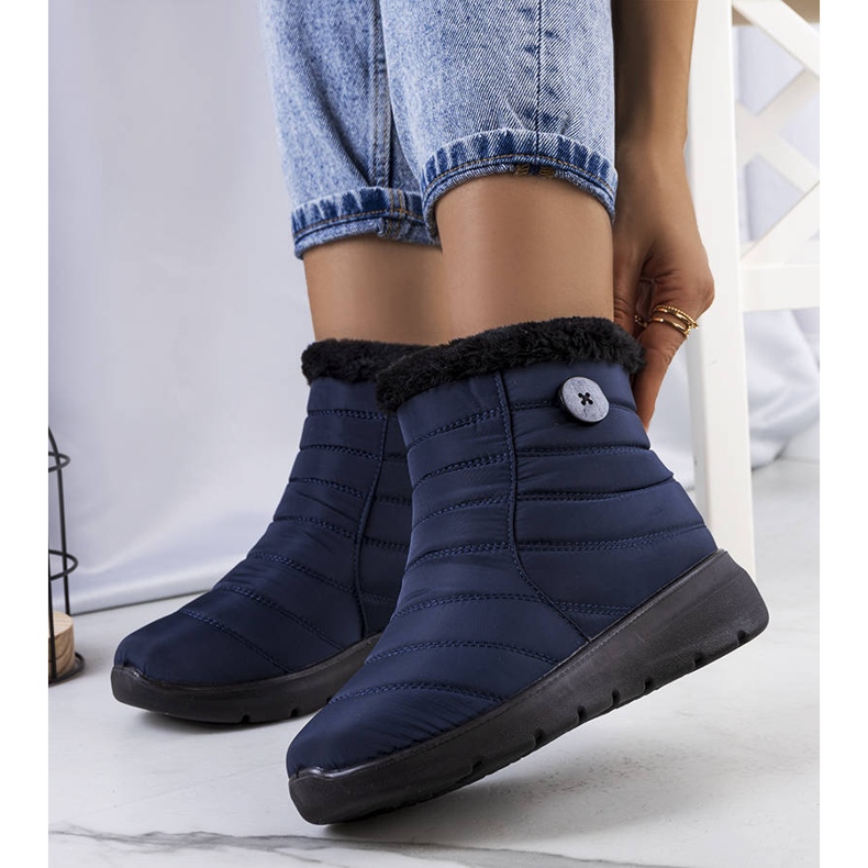 PA1 Reign marineblaue, gesteppte Schneestiefel 1