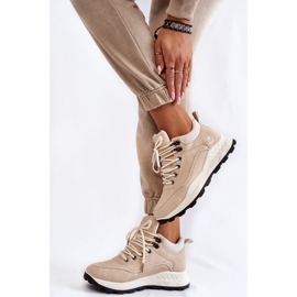 PA1 Warme Damen-Trekkingschuhe Trappers Hellbeige Otto 1