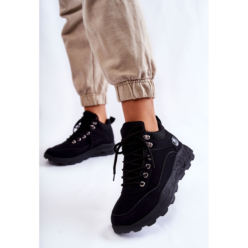 Damen Otto schwarz warme Trekkingschuhe Trappers 1