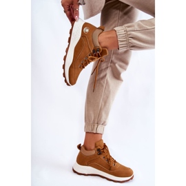 PA1 Warme Trekkingschuhe für Damen Trappers Camel Otto braun 2