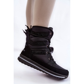 Schneestiefel zum Schnüren für Damen Progress PROGJ-22-134 Schwarz 2