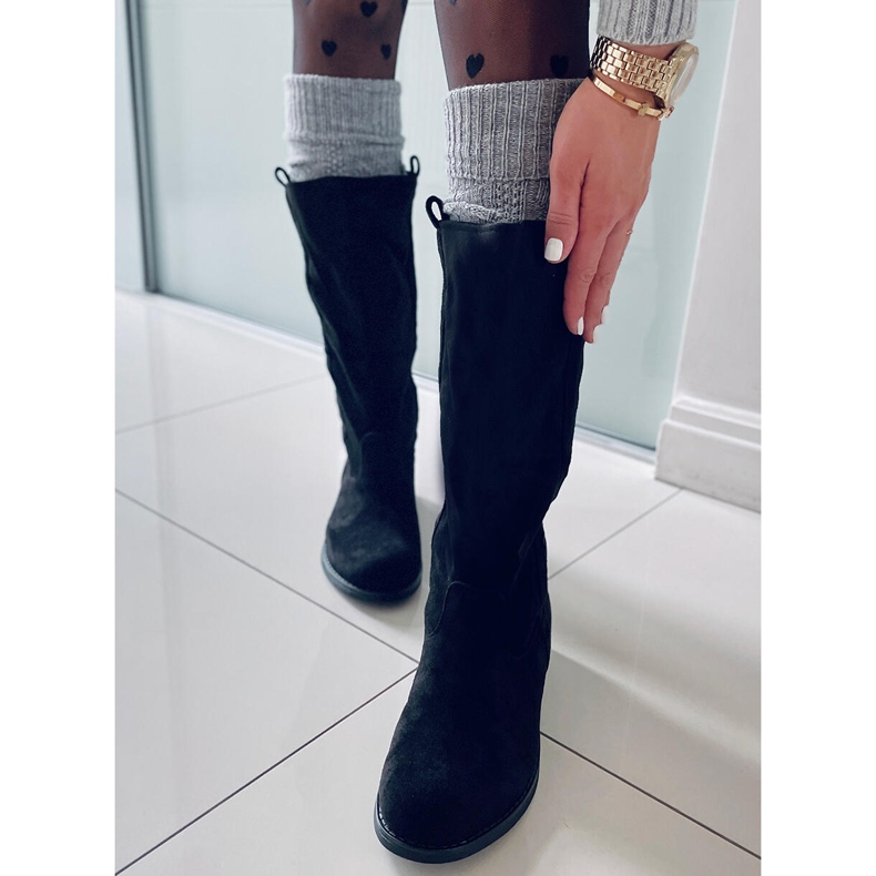 BM Stiefel mit geradem Unnu Black Obermaterial schwarz 2