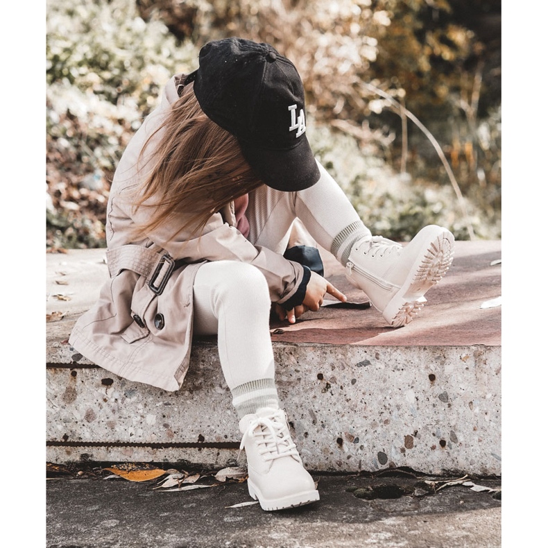 Warme Trapperstiefel für Kinder Hellbeiger Dexter 2