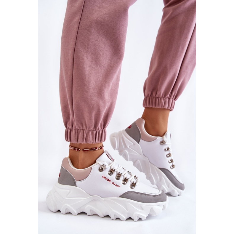 Damen Sneakers auf der Plattform Cross Jeans KK2R4071C Weiß 2