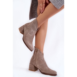 PA2 Wildleder High Heel Stiefel Beige Resso 2