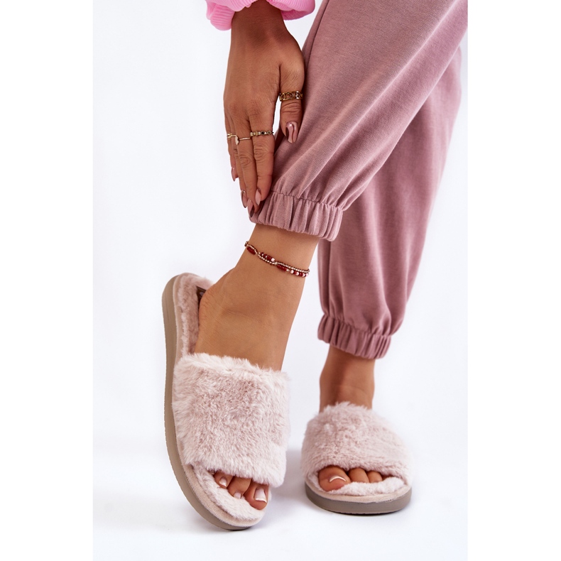 Startseite Hausschuhe Hausschuhe mit Fell Inblu EK-05-011 Beige 1