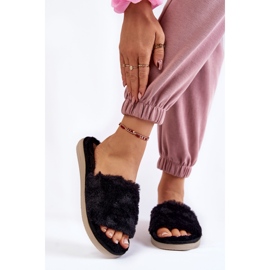 Startseite Hausschuhe Hausschuhe mit Fell Inblu EK-05-014 Schwarz 2