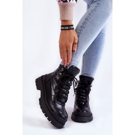 Sergio Leone Damenstiefel auf der Plattform Schwarz Nerina 1