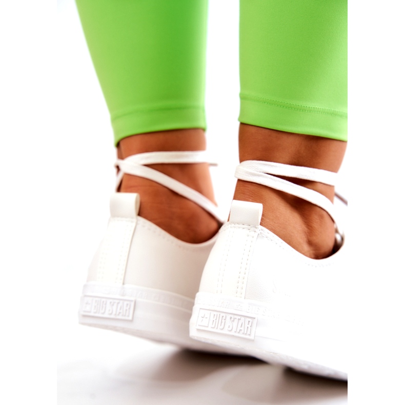 Niedrige Lederturnschuhe Big Star JJ274007 Weiß 4