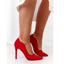 Damen Stilettos Wildleder Rot S.Barski Ziger 2