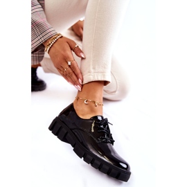 Vinceza Modische Lackschuhe gebunden Black Gwendy schwarz 2