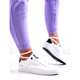 Lederturnschuhe Big Star JJ274211 Weiß und Schwarz 2