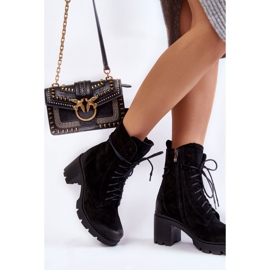 PL5 Wildleder Damenstiefel auf High Heel Black Rea schwarz 2