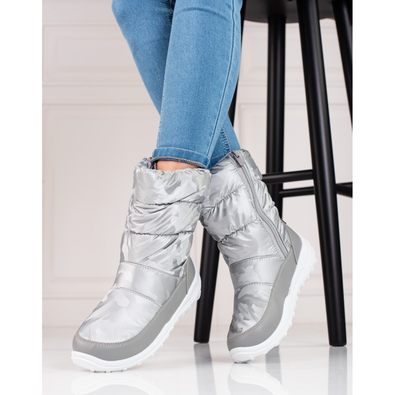 Silberne Schneestiefel für Damen Big Star KK274600G silber- 1