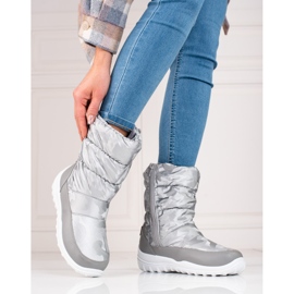 Silberne Schneestiefel für Damen Big Star KK274600G silber- 2