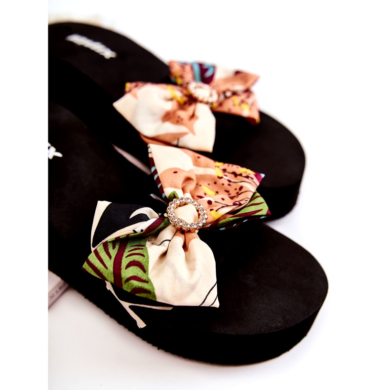 WJ1 Beige Silana-Schaumkeilhausschuhe für Damen schwarz mehrfarbig 2