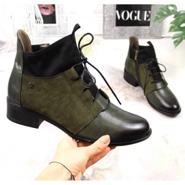 Grüne Jezzi isolierte Damen-Slip-on-Stiefel 1