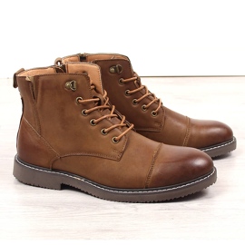 Braune isolierte Lederstiefel für Herren von T.Sokolski 1