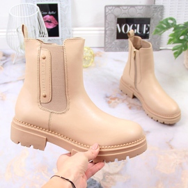 Beige warme Jodhpur-Stiefel für Damen Laura La.Fi 1