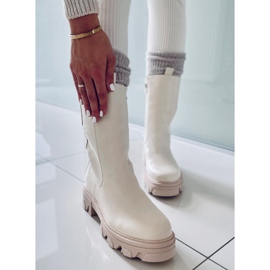 BM Hohe Chelsea-Stiefel Parade Beige 2