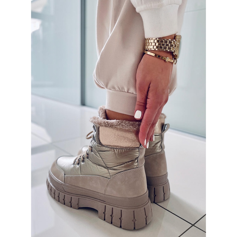 BM Damen Renn Khaki Schneestiefel 2