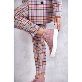 Damen Sneaker Big Star High Warm Pink EE274113 rosa 2