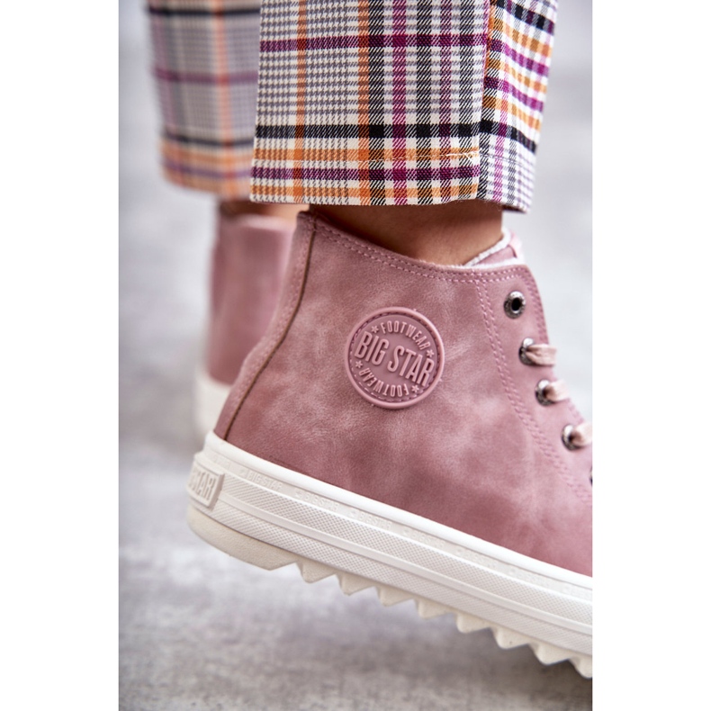 Damen Sneaker Big Star High Warm Pink EE274113 rosa 1