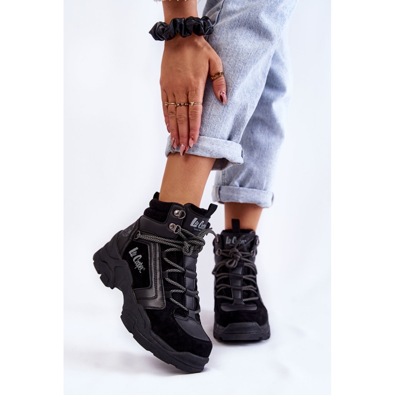 Damen Trekkingschuhe Trappers Lee Cooper LCJ-22-31-1441 Schwarz 1