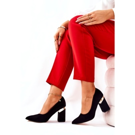 Frauen Wildleder Lewski Pumps 3117 Schwarz 2