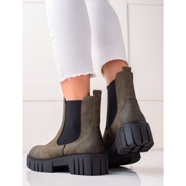 Chelsea Boots aus Kunstleder von Sergio Leone grün 2